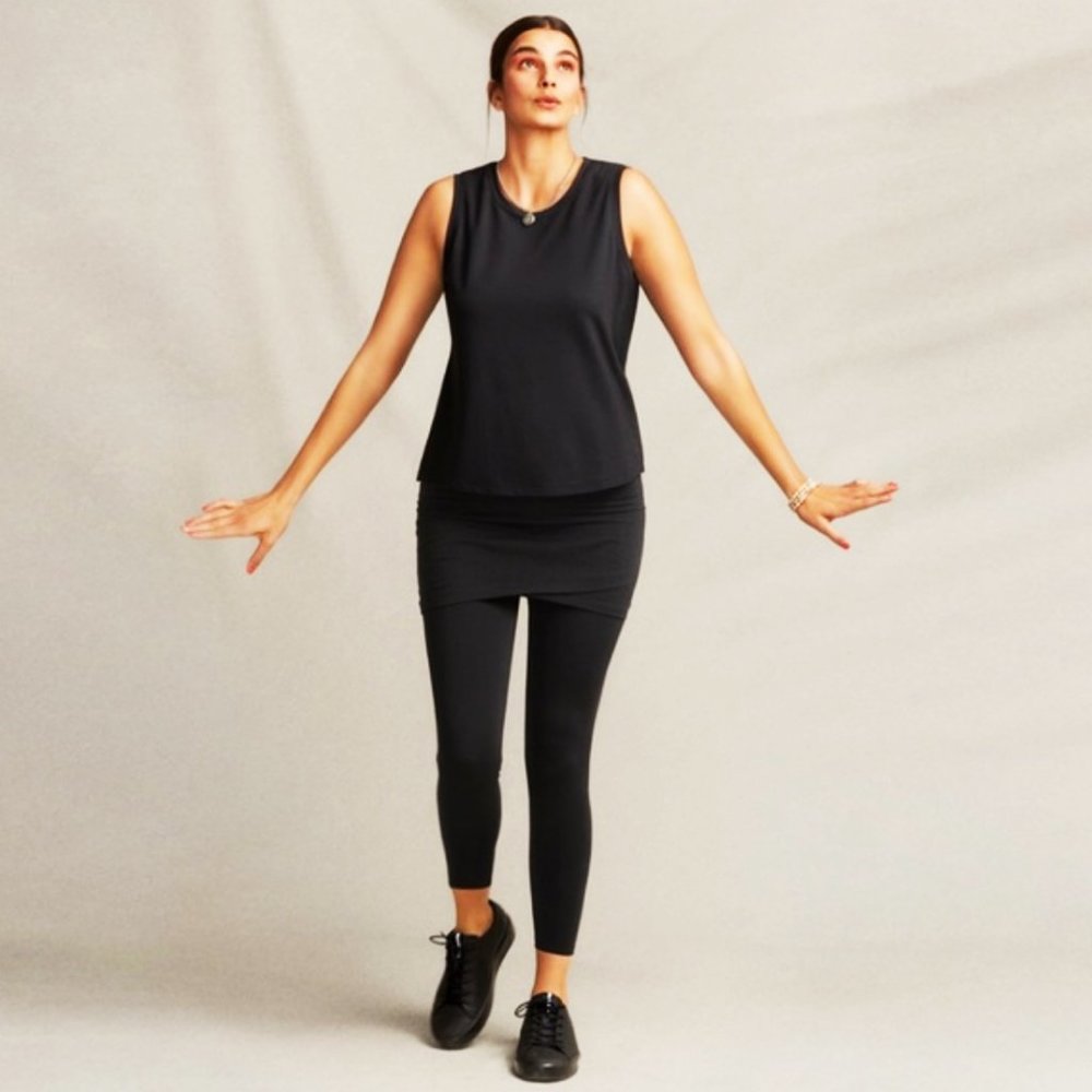 CAbi asymmetrical m'leggings charcoal grey XS